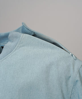 4 Colors Chambray Washable Wool Peaked Lapel Double Breasted Jacket