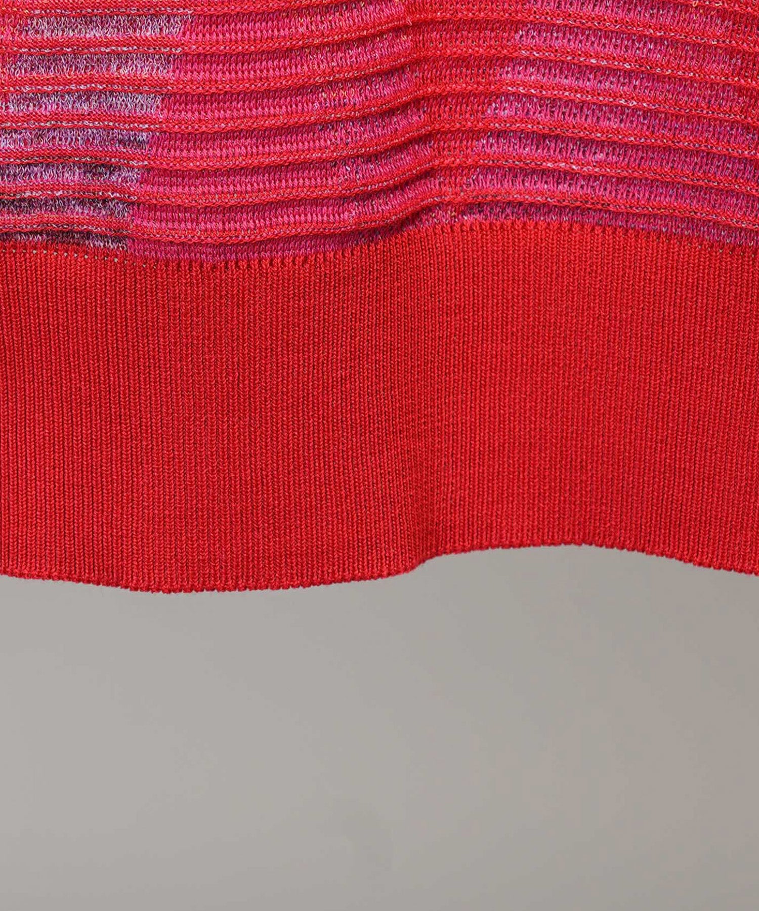 Dry-touch Border Argyle Pattern Prime-Over Skipper Knit T-shirt