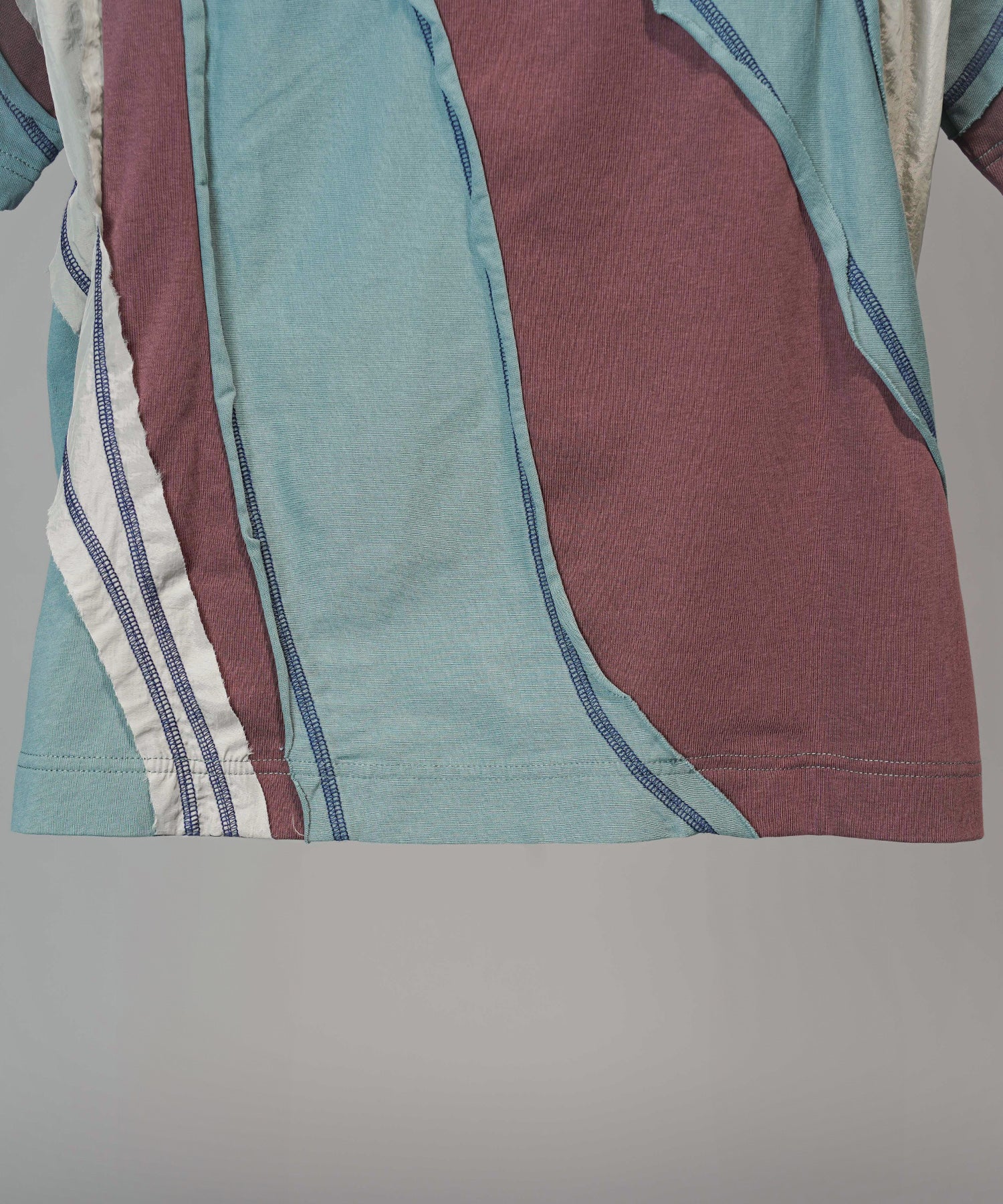 【26SS PRE-ORDER】Different Material Curve Switching Prime-Over Short-sleeved Polo Shirt