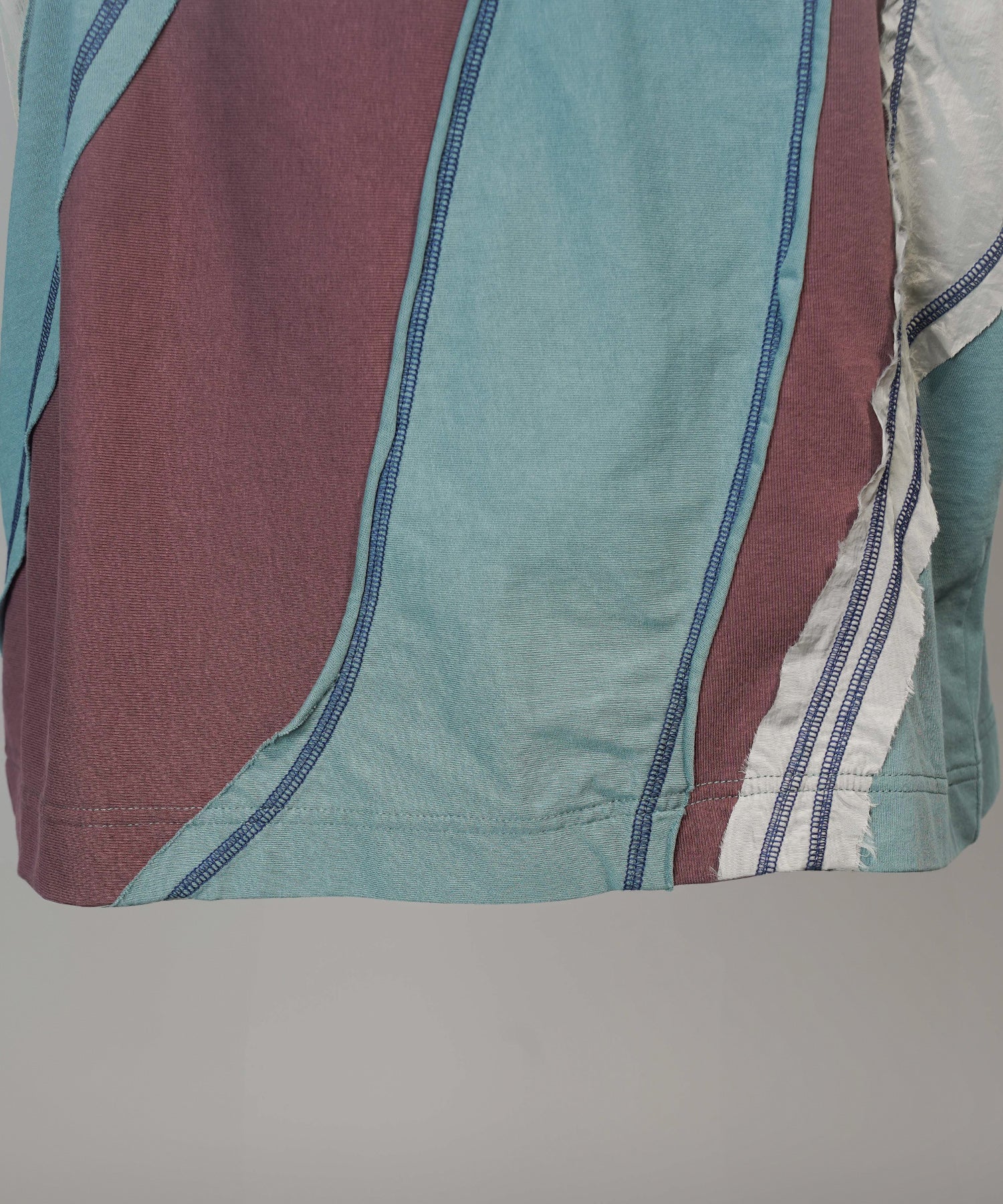 【26SS PRE-ORDER】Different Material Curve Switching Prime-Over Short-sleeved Polo Shirt
