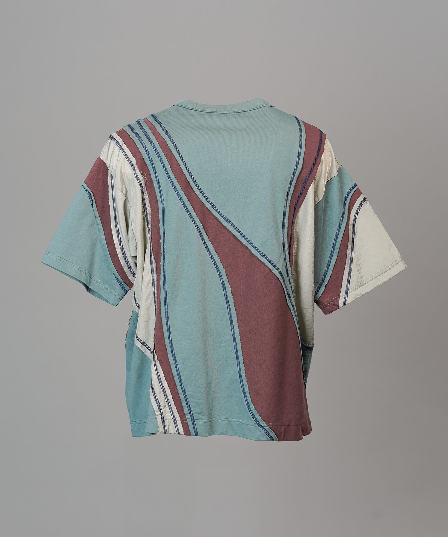 【26SS PRE-ORDER】Different Material Curve Switching Prime-Over Short-sleeved T-Shirt