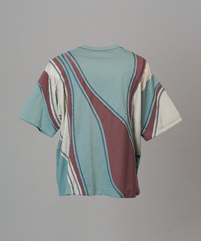 【26SS PRE-ORDER】Different Material Curve Switching Prime-Over Short-sleeved T-Shirt