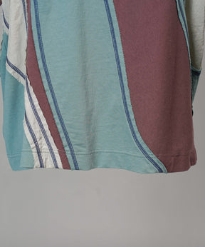 【26SS PRE-ORDER】Different Material Curve Switching Prime-Over Short-sleeved T-Shirt