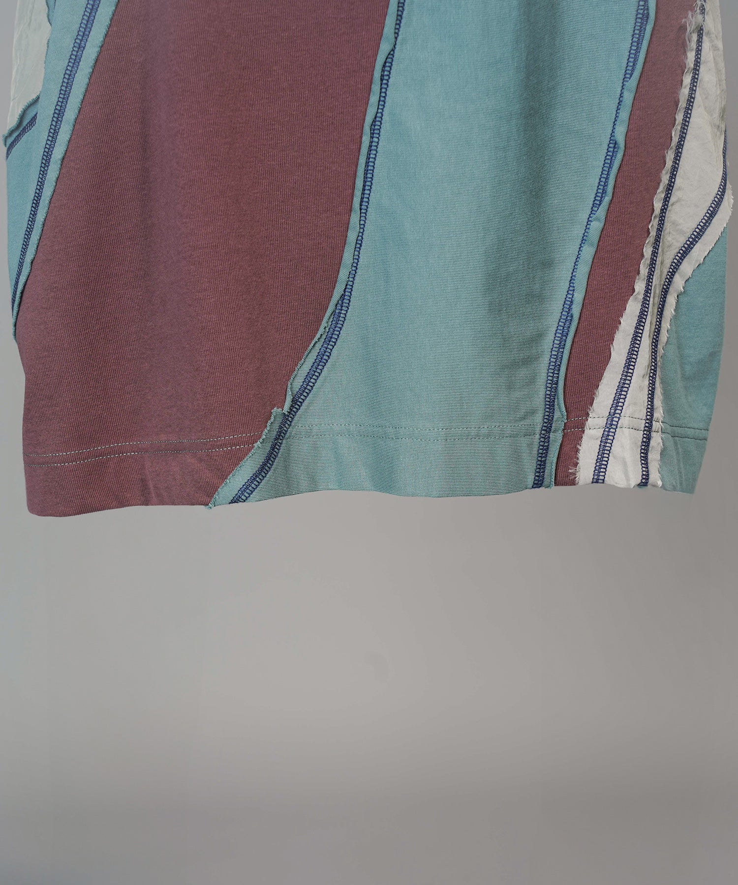 【26SS PRE-ORDER】Different Material Curve Switching Prime-Over Short-sleeved T-Shirt