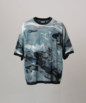 Cotton Bulky Acrylic Blend Prime-Over Gradation Dyeing Knit
