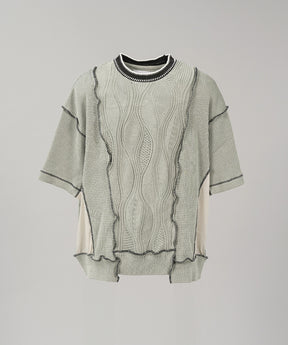 Cotton Bulky Acrylic Blend Prime-Over Gradation Dyeing Knit