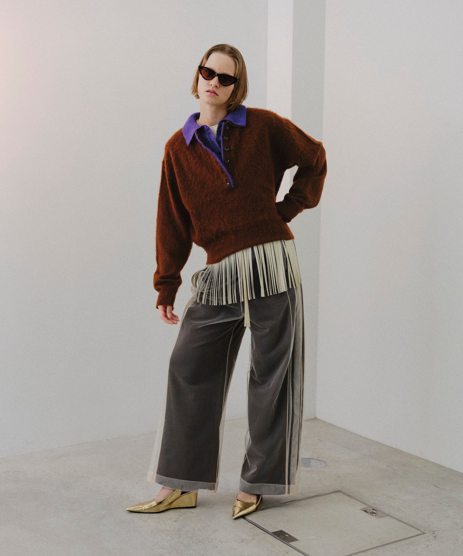 【26AUTUMN PRE-ORDER】Layered Polo Knit