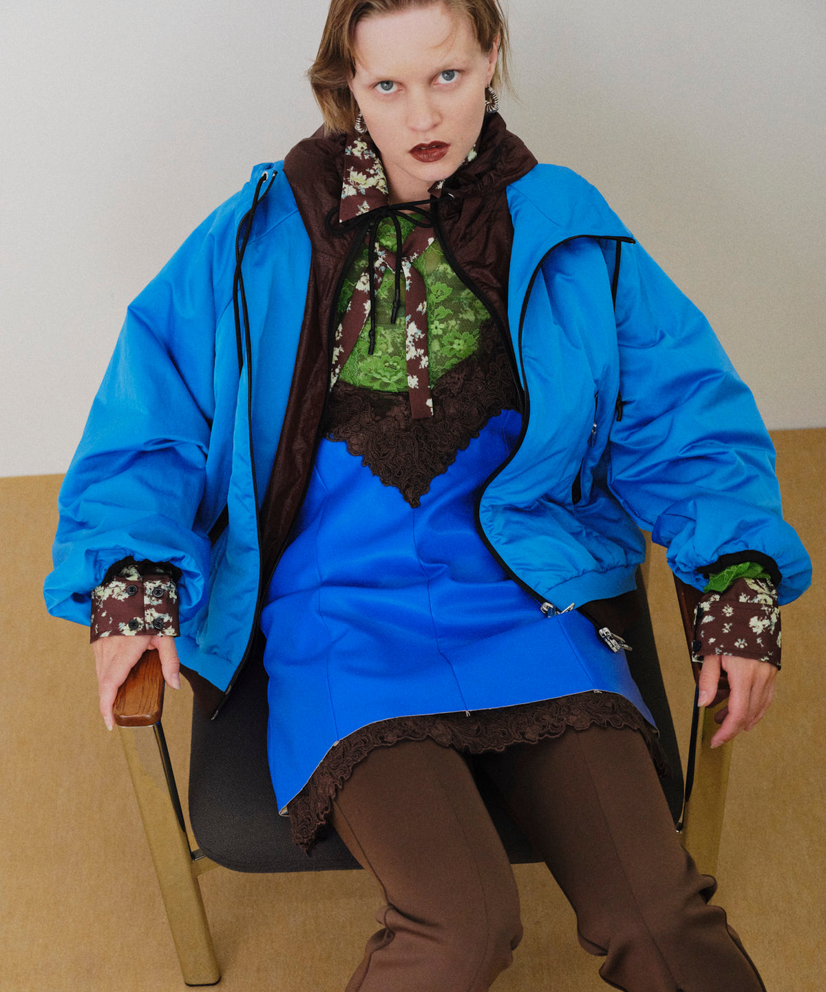 【26AUTUMN PRE-ORDER】Bicolor Layered Blouson
