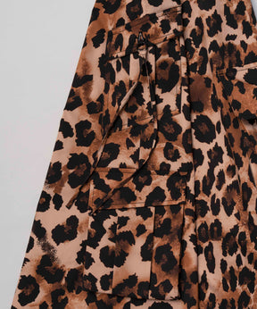 【SALE】Leopard Cargo Flare Skirt