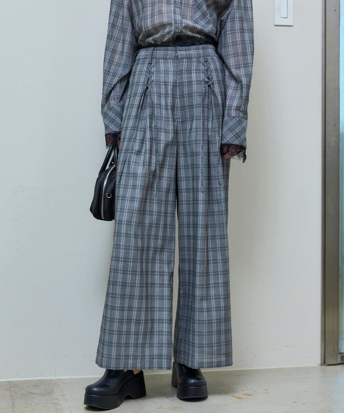 [25AUTUMN PRE-ORDER] Lace-up Easy Pants