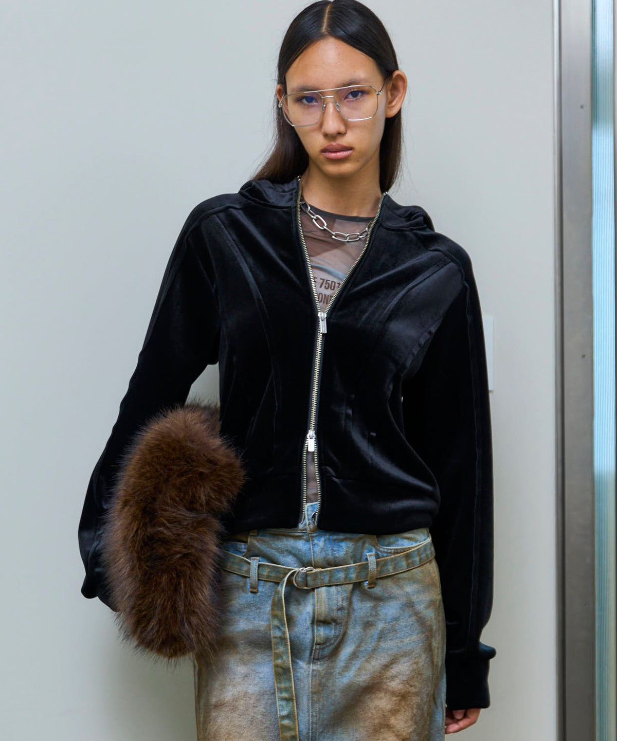 Velor Cardboard Hoodie