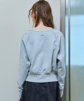 【25AUTUMN PRE-ORDER】Sheer Neck Sweatshirt