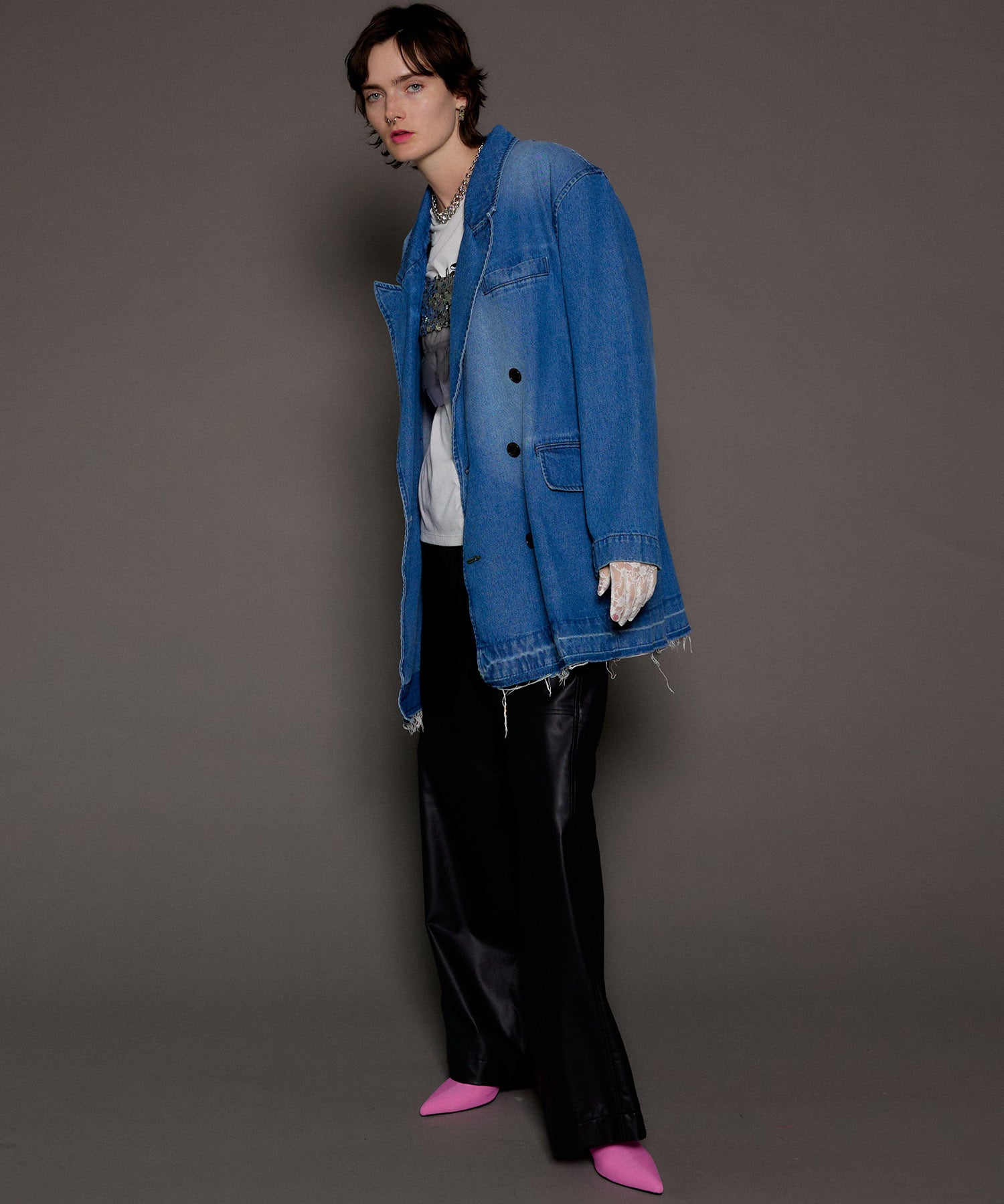 SALE】Denim Tailored Jacket