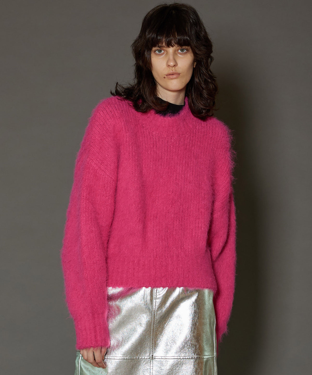 Many Color Shaggy Knit Pullover