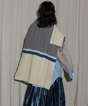 【SALE】Cable Fastener Poncho