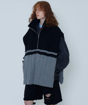 【SALE】Cable Fastener Poncho