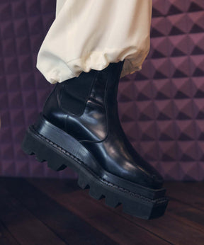 [Special SHOES FACTORY COLLABORATION] Tank-SOLE SOLE SIDE GORE LONG BOOTS MADE in TOKYO