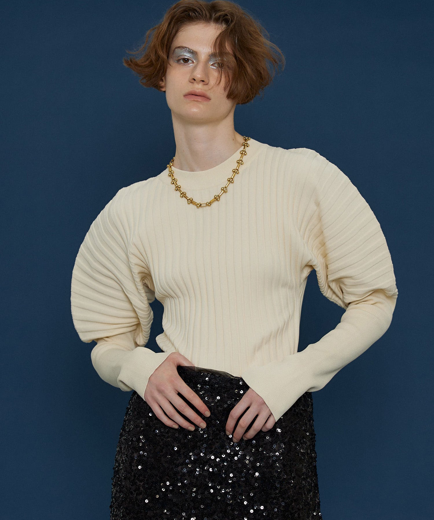 SALE】Circular Shoulder Knit Pullover