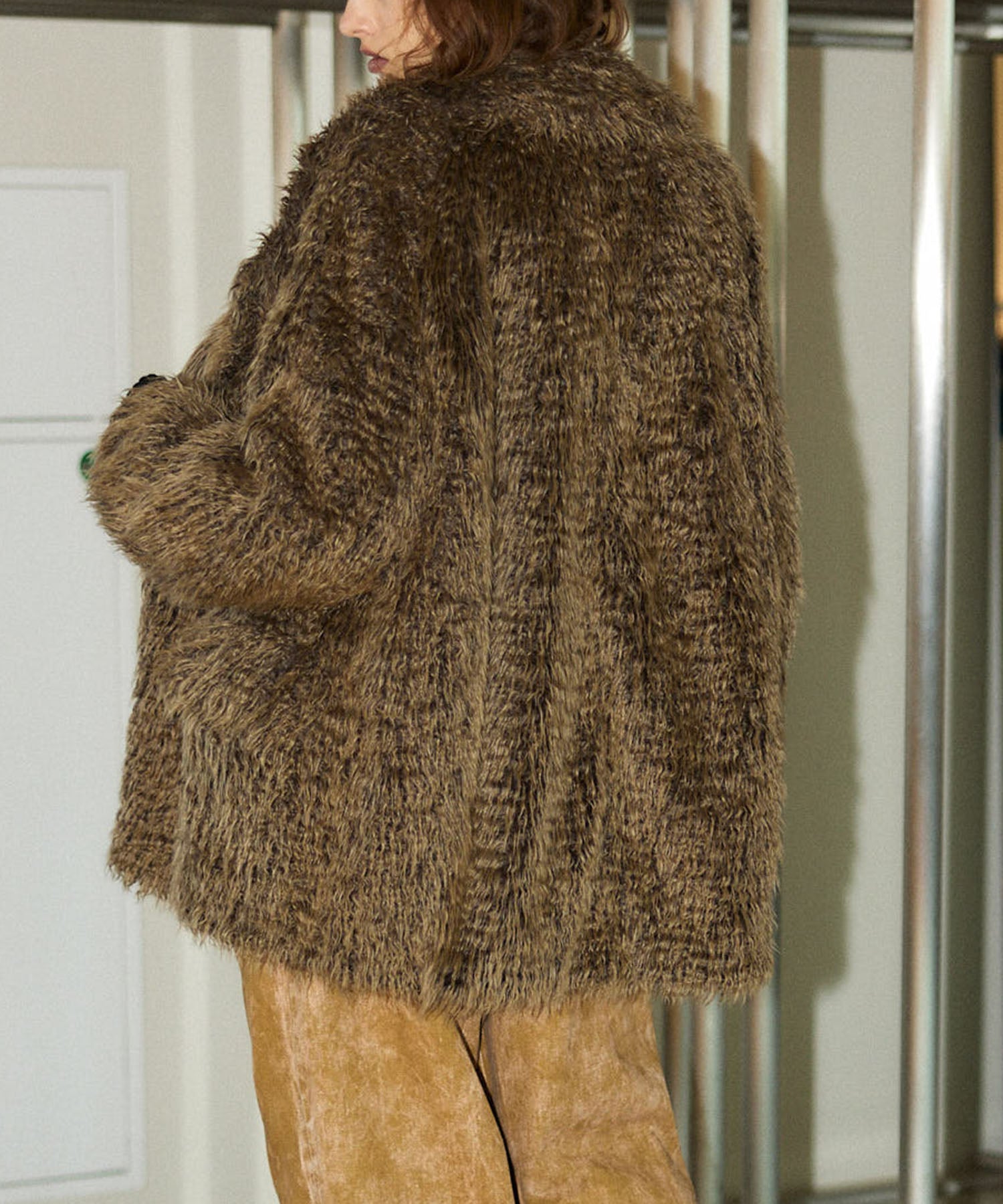 Mix Fur Short Coat