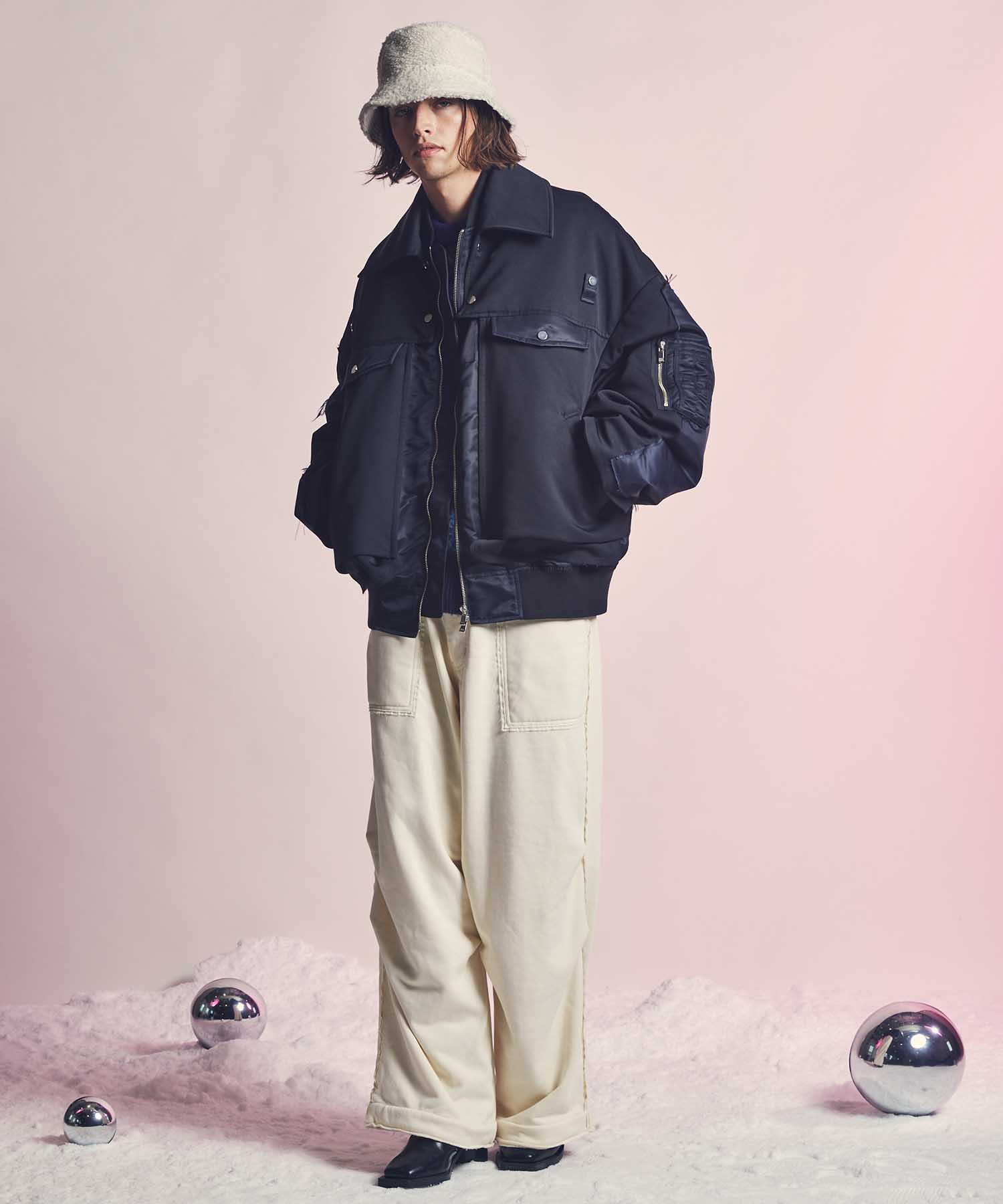 HEAVY-WEIGHT SWEAT SNOW WIDE PANTS