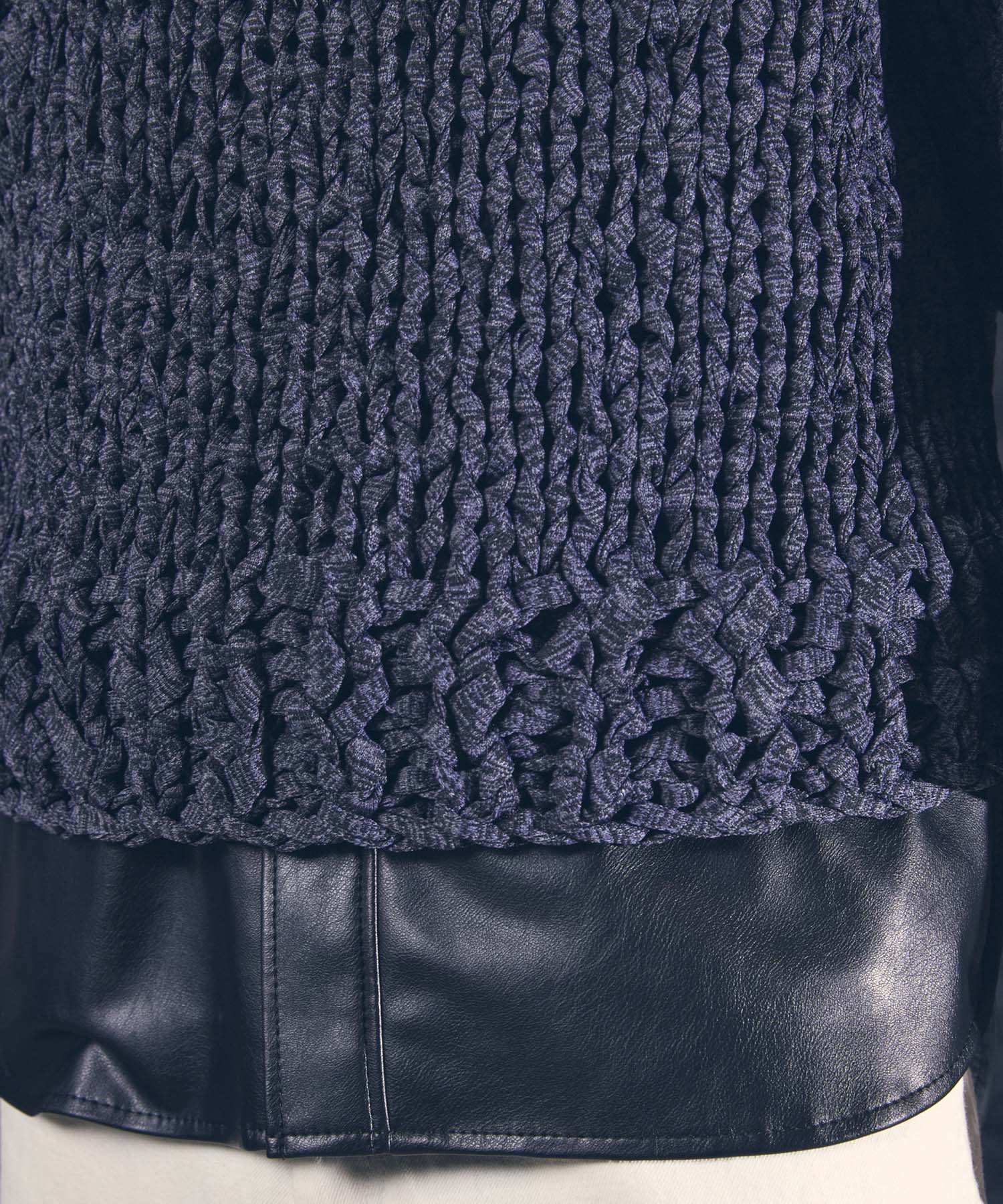 【SALE】Prime-Over Hand Knit Chain Mail Pullover