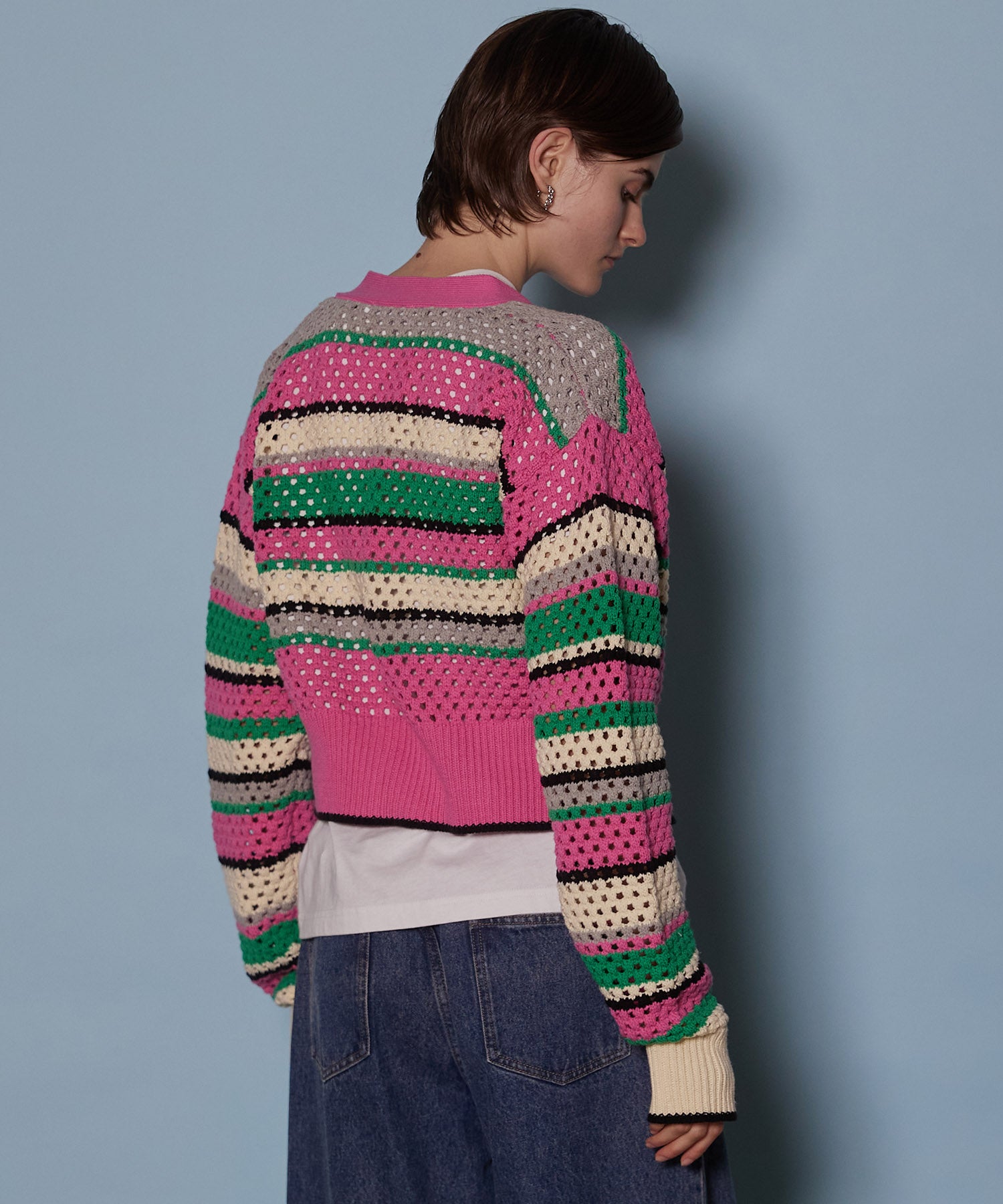 Multi Border Cardigan