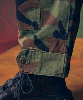 Patchwork Vintage Clothes Camouflage Wide Tapered Cargo Pants