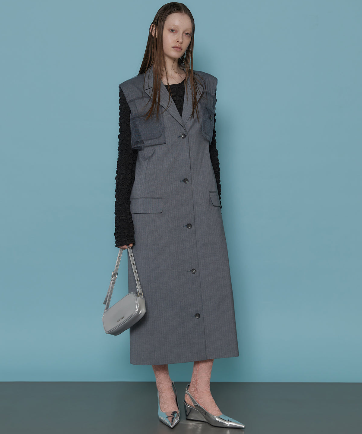 【24SPRING PRE-ORDER】Tailored Gilet One-piece Dress