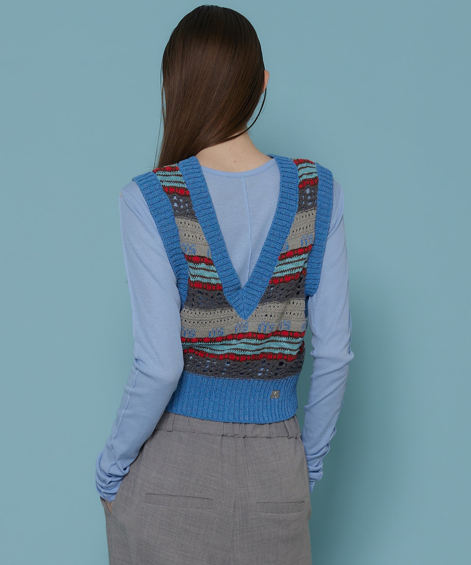 Multicolor Knit Vest