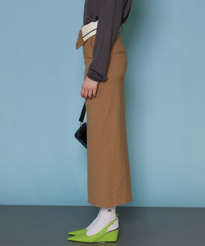 【24SPRING PRE-ORDER】Turnback Waist Tight Maxi Skirt