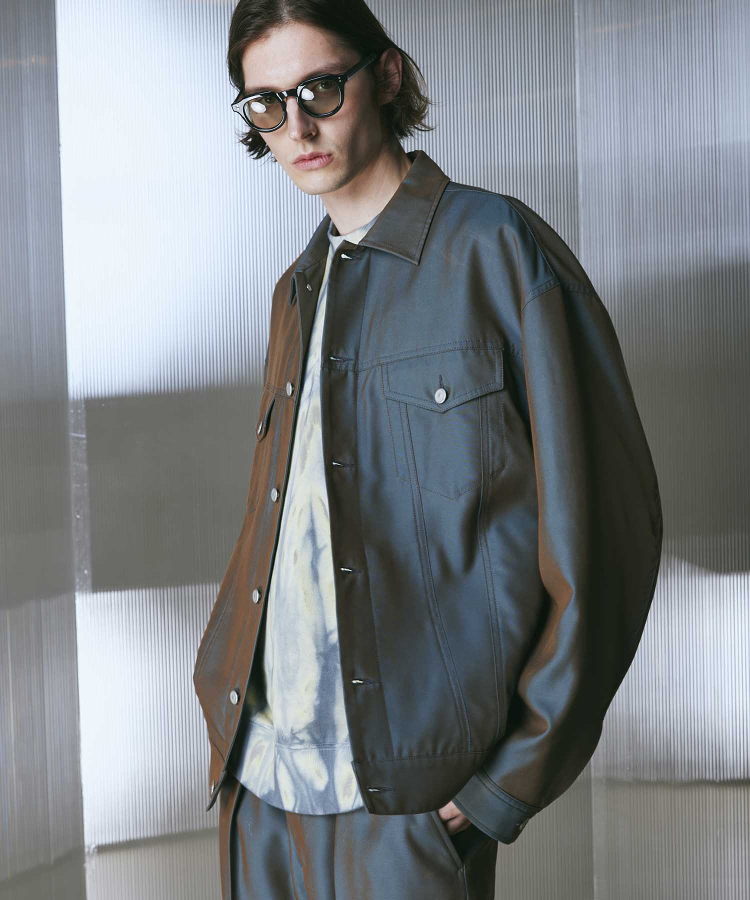 Lyocell Twill Chambray Prime-Over 3rd Jacket