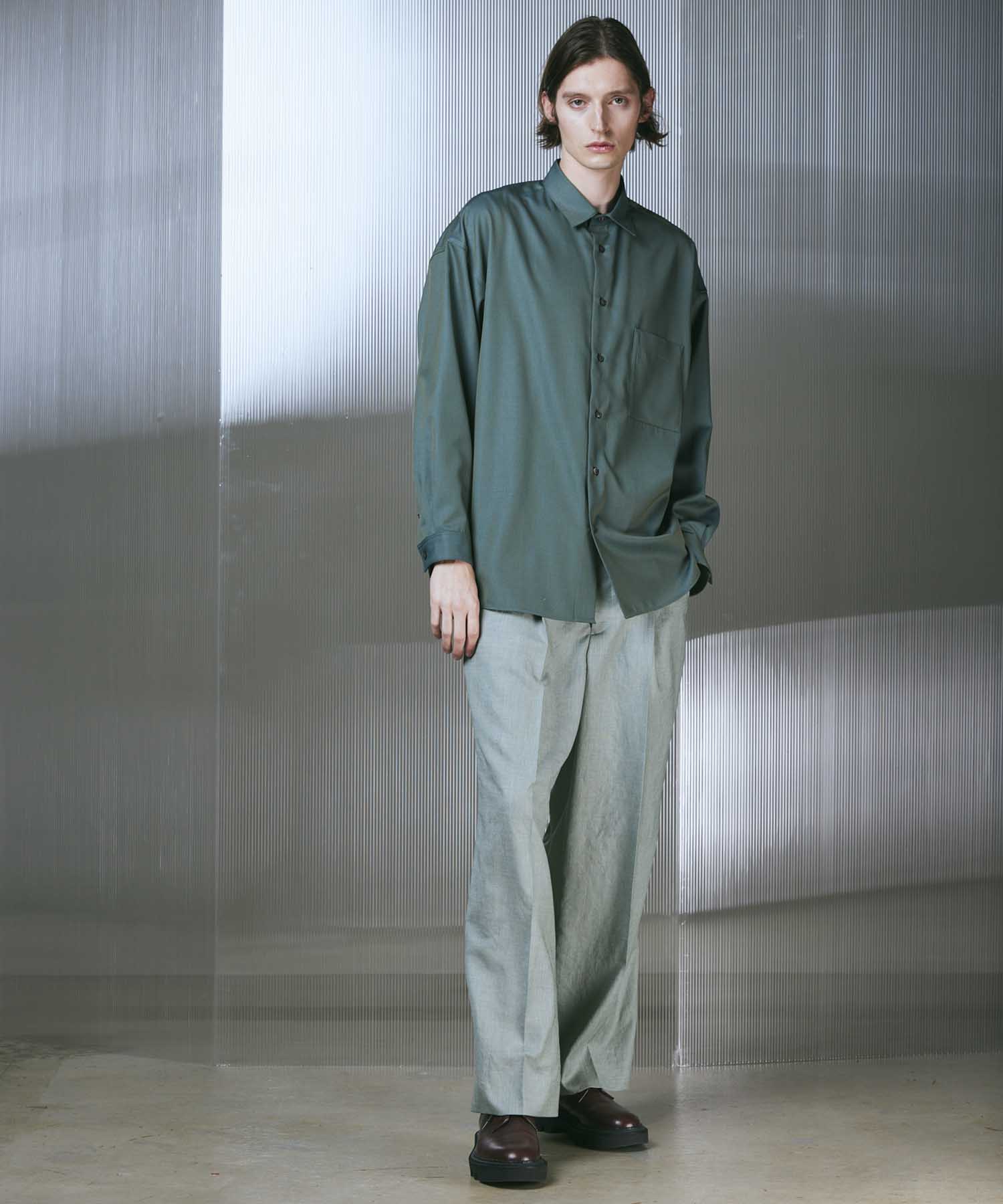【24SS PRE-ORDER】Calendering Triacetate One-Tuck Wide Pants