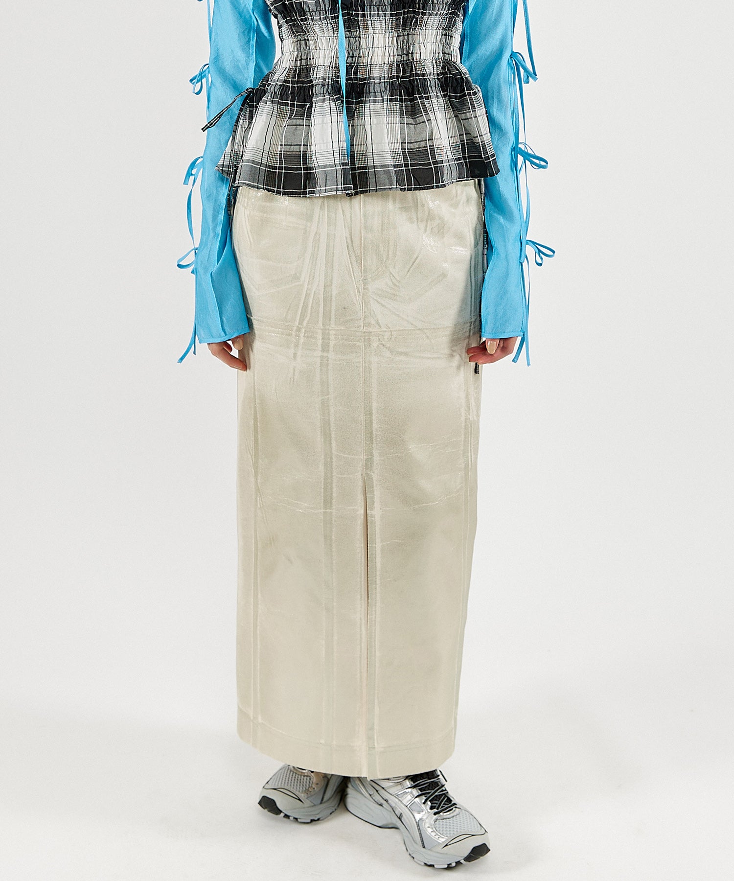 Sparkling Foil Handouted Gradation Skirt