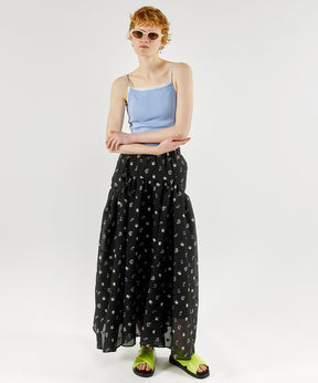 【PRE-ORDER】Floral Pattern Jacquard Voluminous Skirt