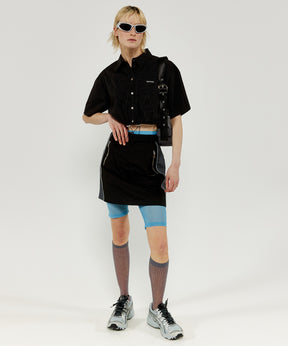 Side Line Oxford Mini Skirt