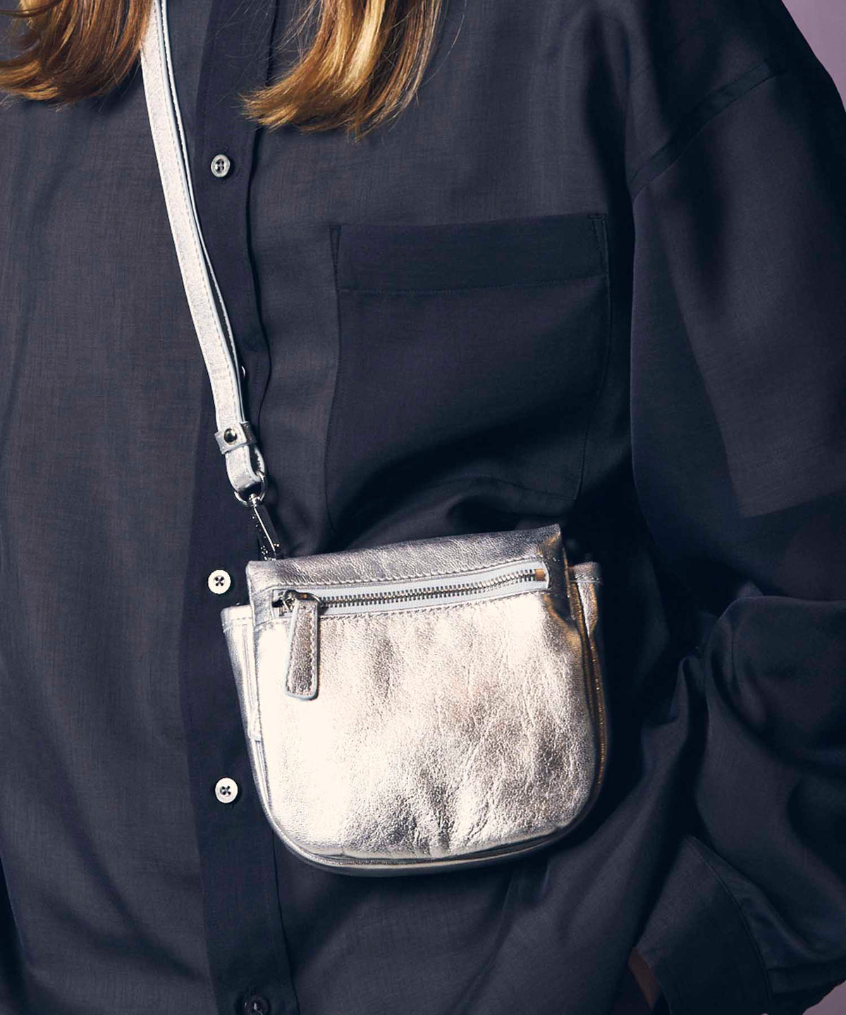 Goat Leather Flap Mini Shoulder Bag