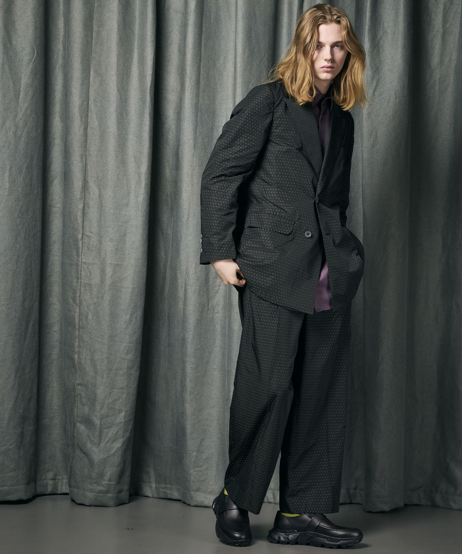 【LIMITED EDITION】Dress-Over Peaked Lapel Semi-Double Tailored Jacket