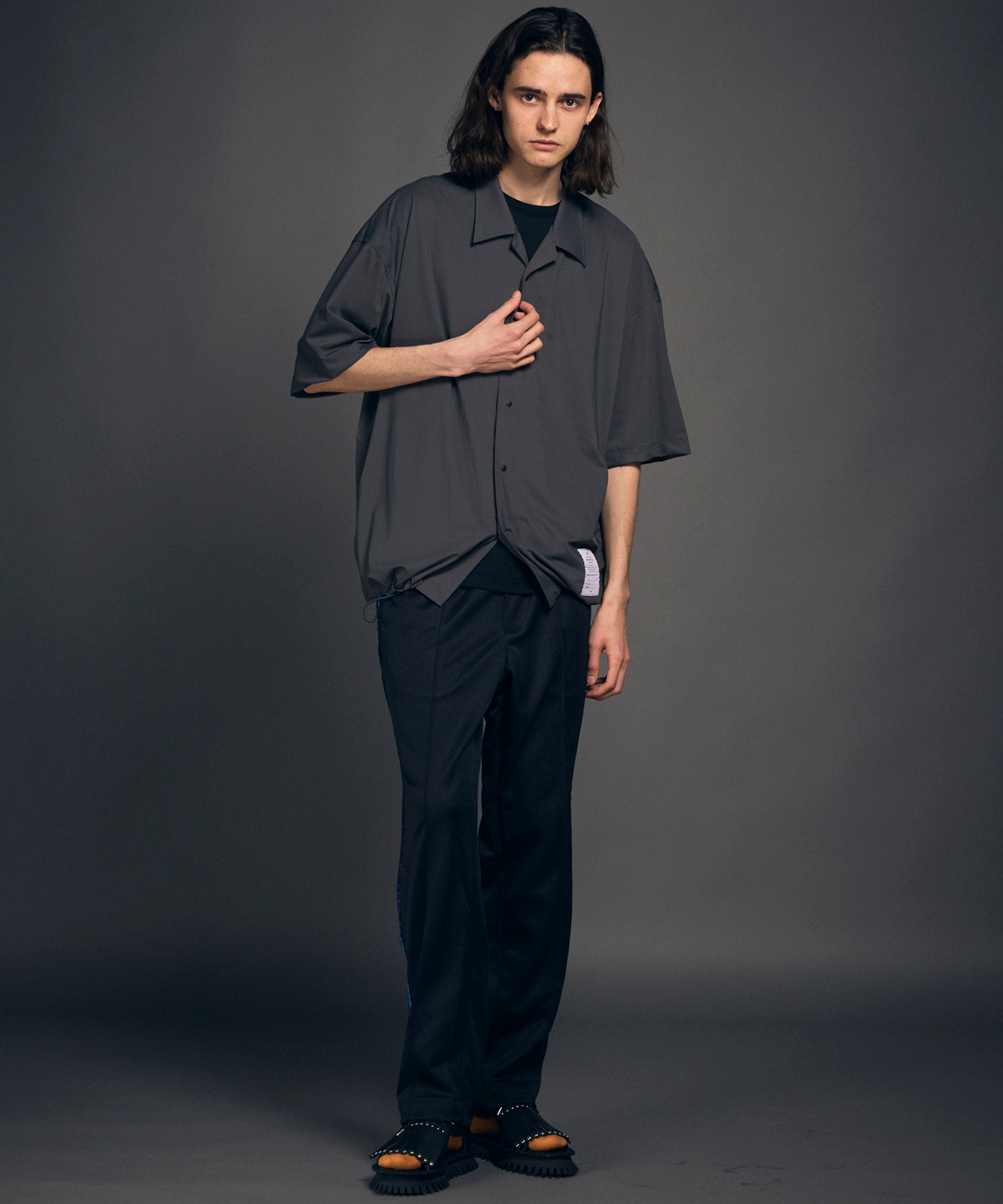 High Tension Prime-Over Short Sleeve Open Collar Draw Cord Shirt