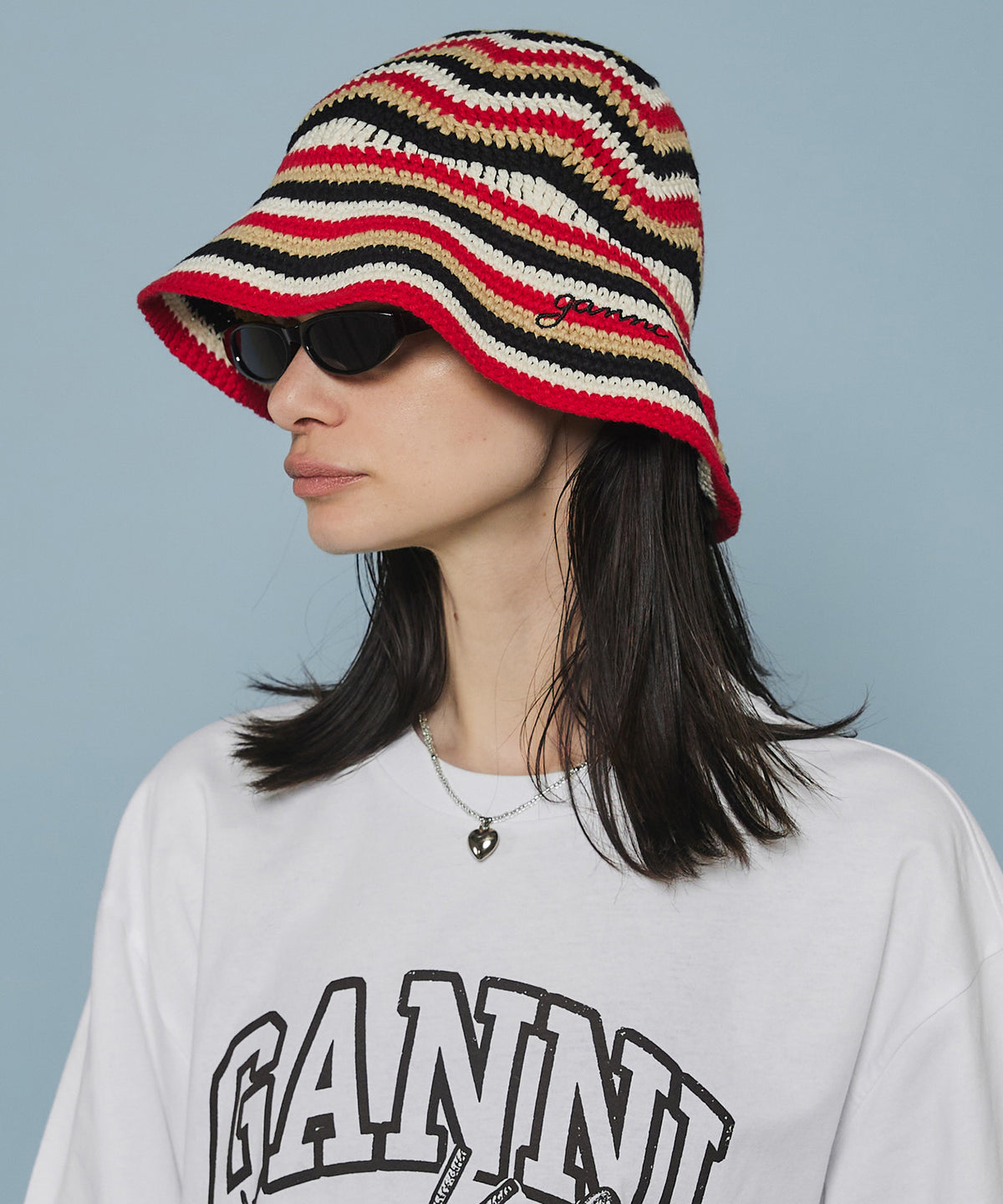 【GANNI】Cotton Crochet Bucket Hat
