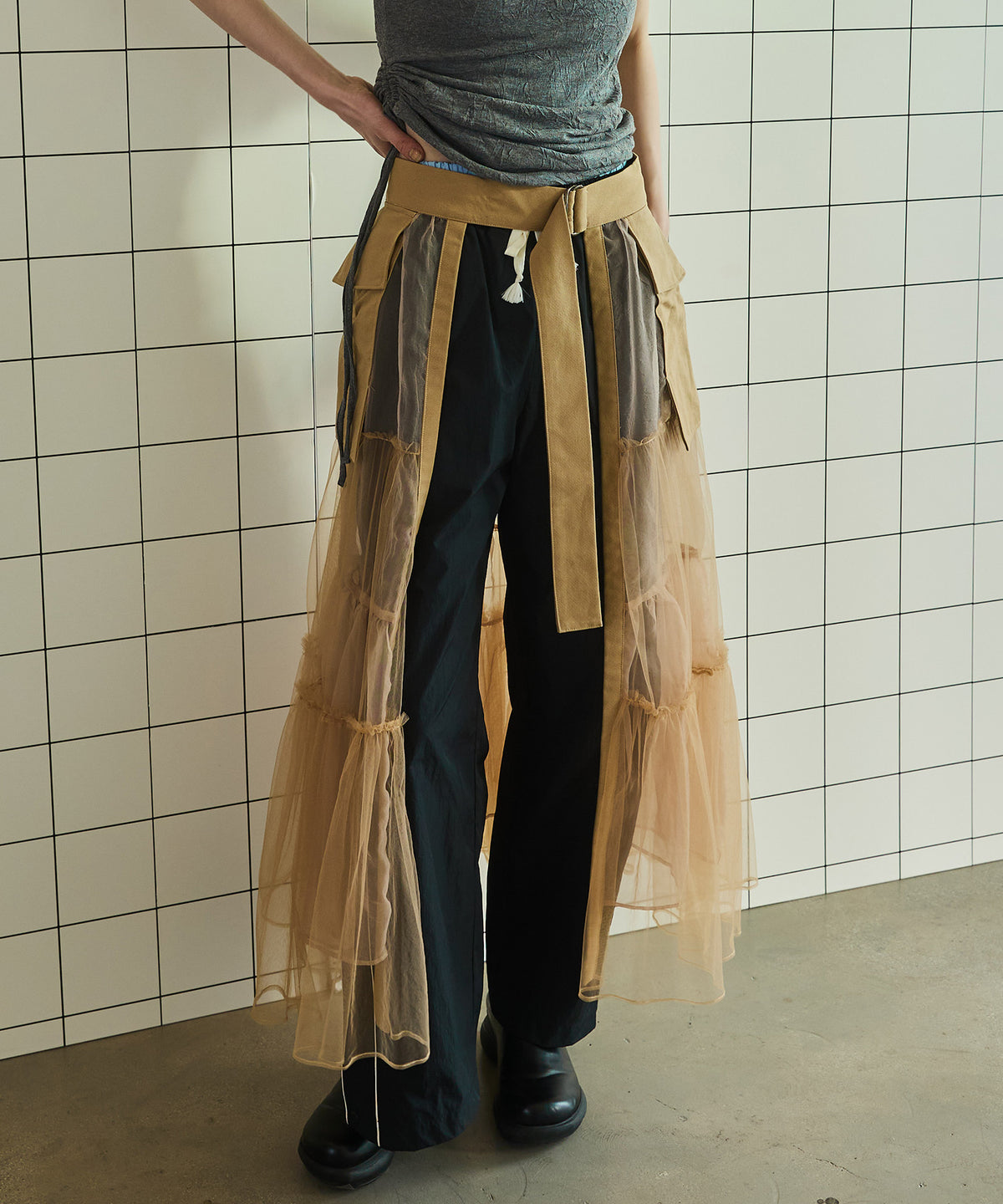 【PRE-ORDER】Tulle Tiered Belt Skirt