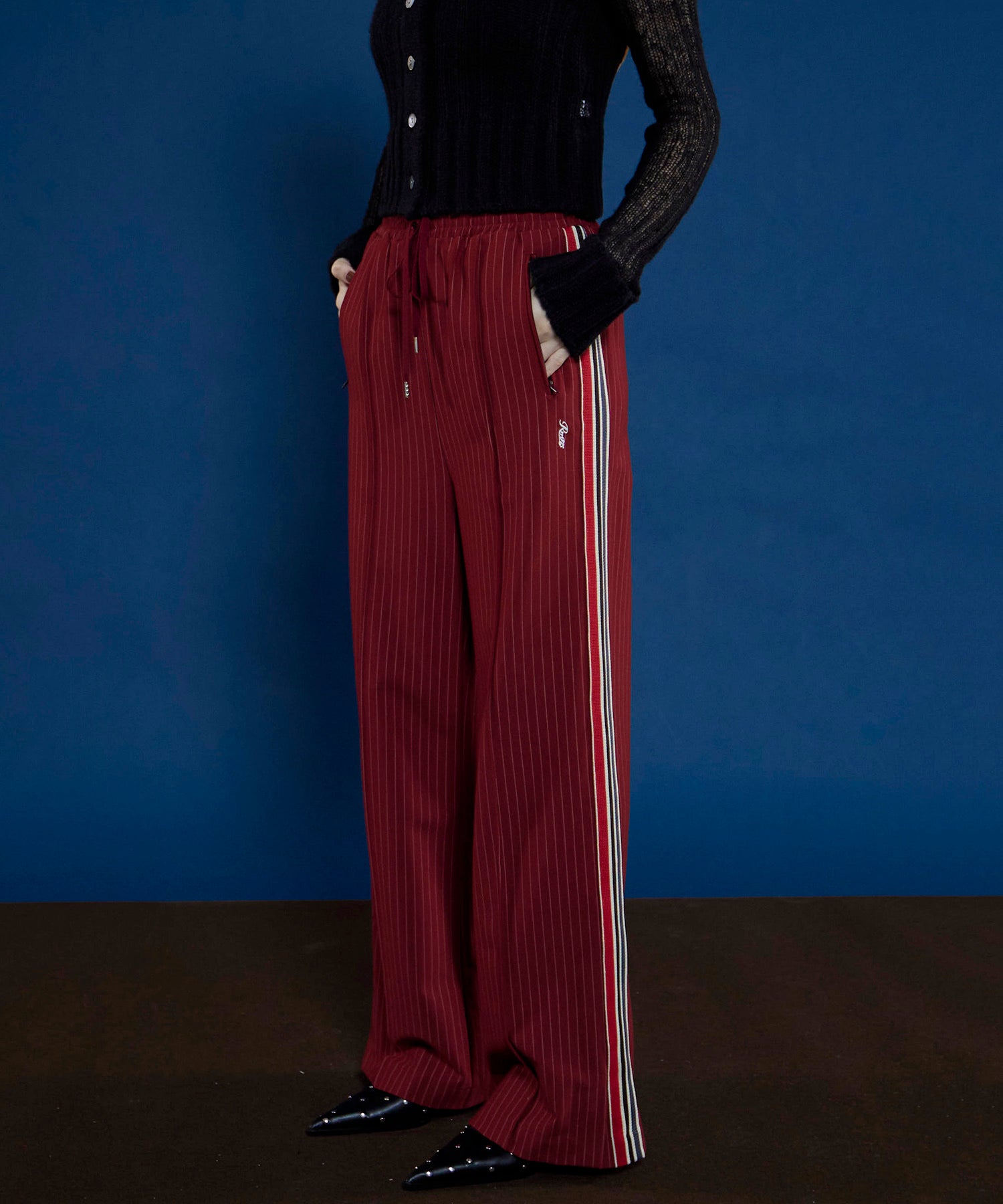 [24Autumn PRE-ORDER] Side LINE JERSEY STRAIGHT PANTS