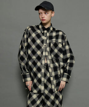 [24Autumn Pre-Order] Random Checkered Oversized Shirt