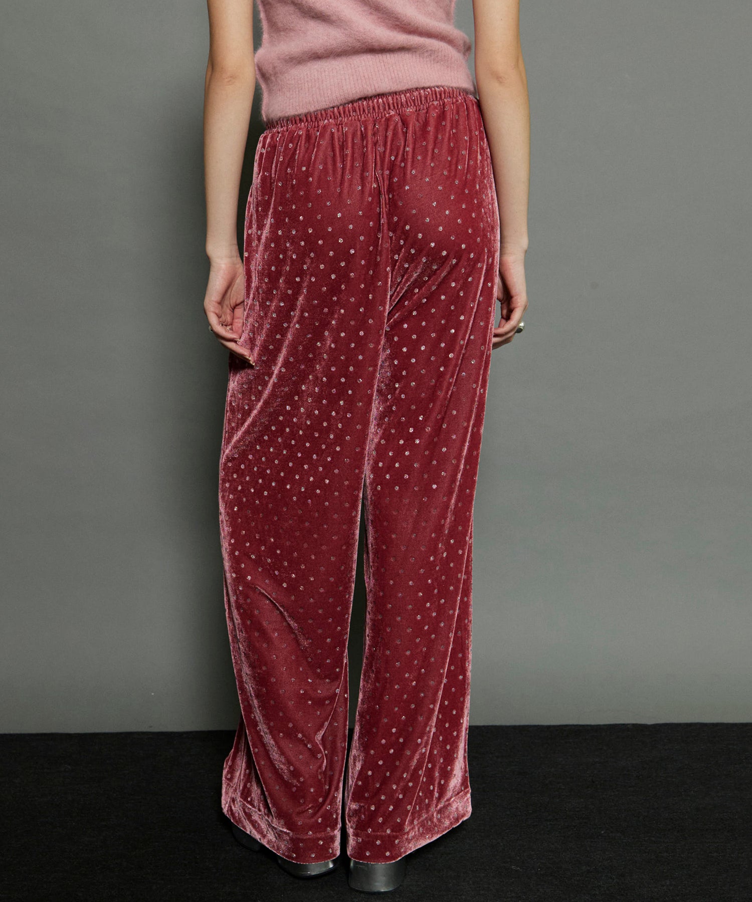 [24Autumn Pre-Order] Glitter Dots Velor Pants