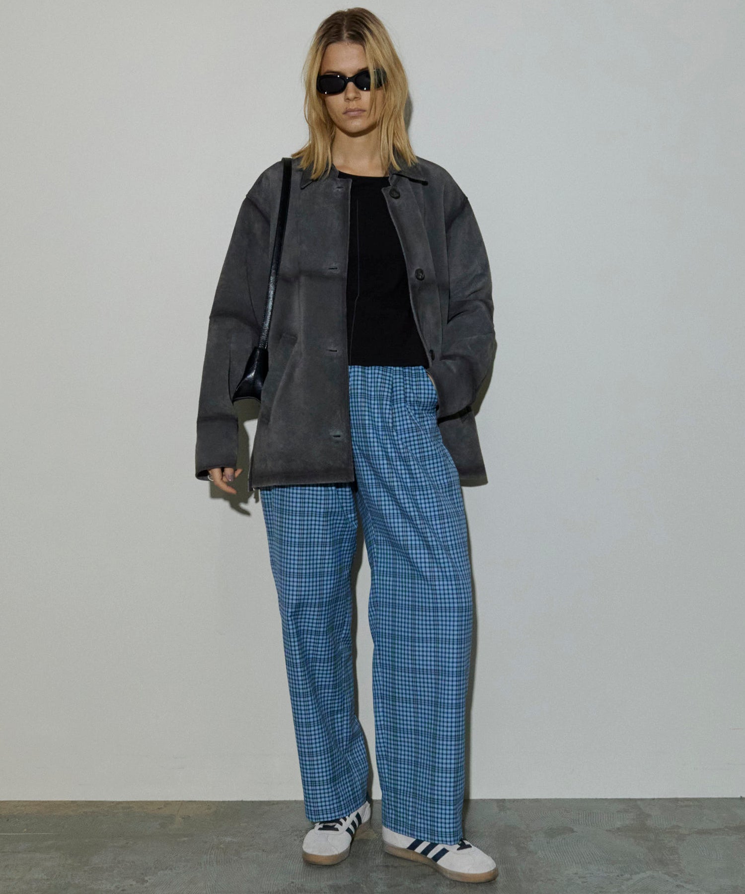 2way Waist Checkered Pants