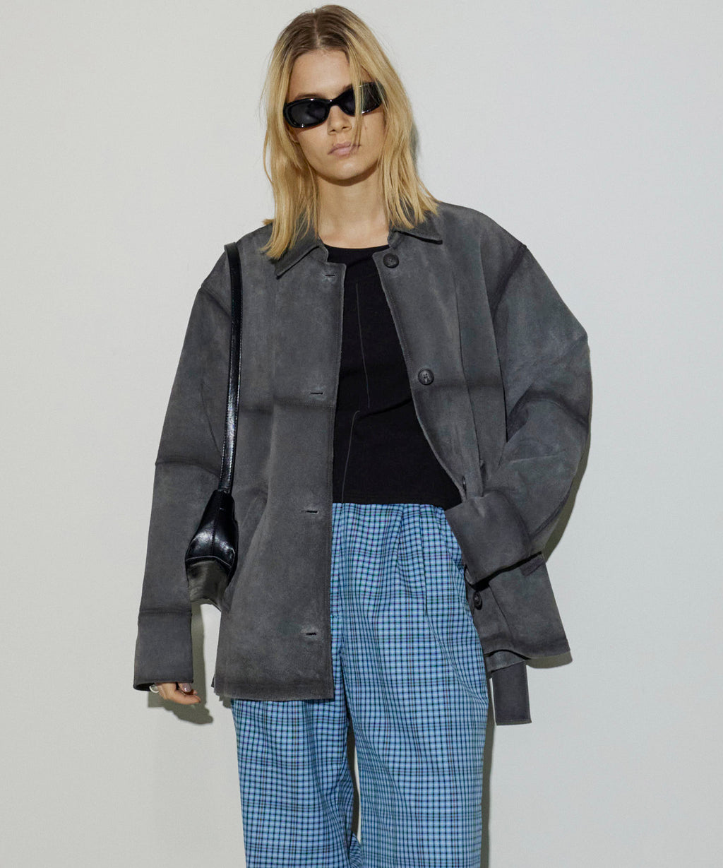 SALE】Real Suede Oversized Shirt 