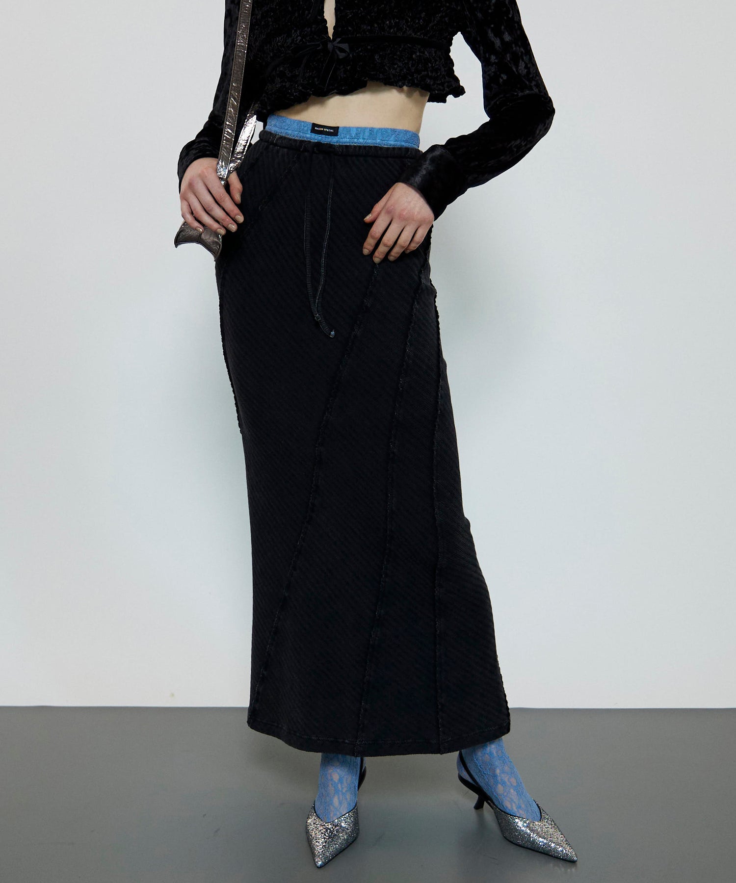 【24AUTUMN PRE-ORDER】Rib Maxi Tight Skirt