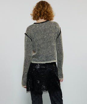 【24AUTUMN PRE-ORDER】Reversible Mohair Knit Pullover