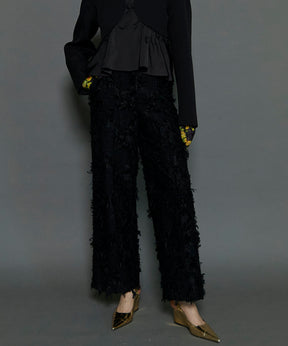 [24Autumn PRE-ORDER] Cut Fringe Jacquard Pants