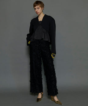 [24Autumn PRE-ORDER] Cut Fringe Jacquard Pants