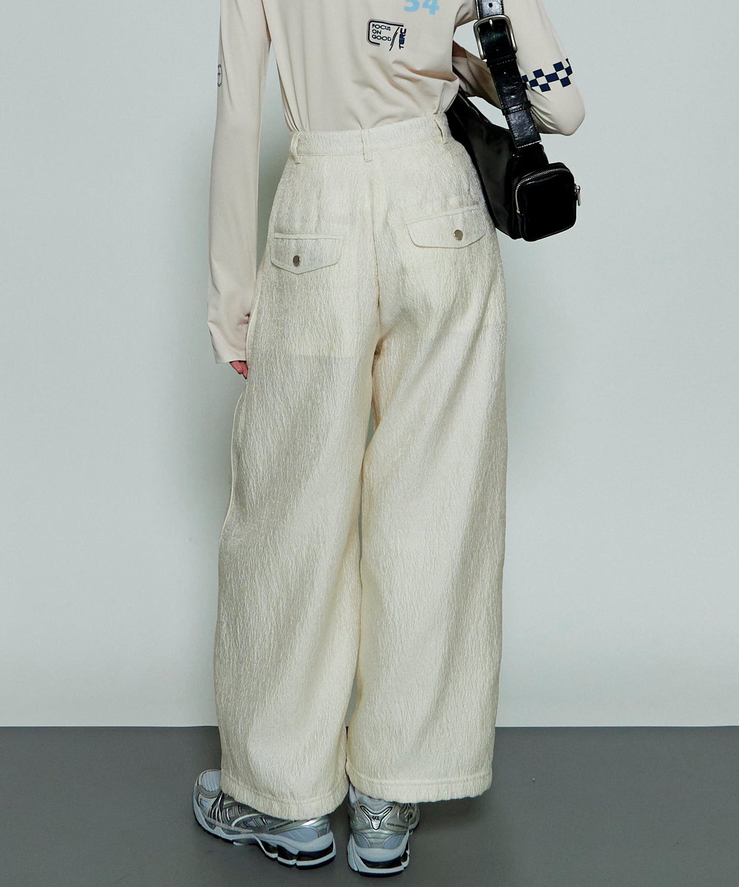 JACQUARD VOLUME SNOW PANTS